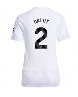 Billige Fotballdrakt Manchester United Diogo Dalot #2 Replika Bortedrakt Dame 2025-26 Kortermet Billige Fotballdrakt Manchester United Diogo Dalot #2 Replika Bortedrakt Dame 2025-26 Kortermet